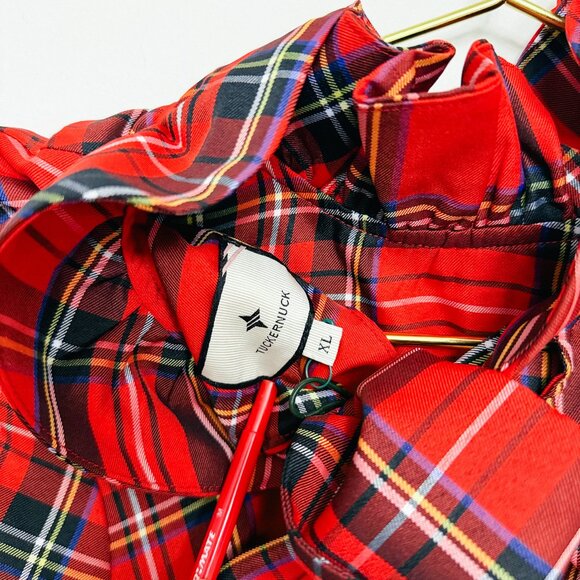 NWT Tuckernuck Daphne Dress in Royal Stewart Tartan Plaid - Picture 15 of 16